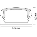 nobilé Alu U-Profil 2 TP, 200cm, für LED-Strips bis 1.2cm Breite