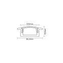 nobilé Alu T-Profil 2 OP, 2m, bis 12mm