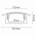 Alu T-Profil 2 TP 2m, bis 12mm
