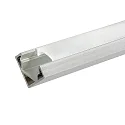 Alu Eck-Profil 2 OP, 200cm, für LED-Strips bis 1.2cm Breite