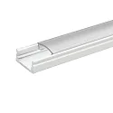 Alu U-Profil 2 TP, für LED Strips bis 1.2cm Breite, inkl. transparentem Cover, 200cm, weiß matt