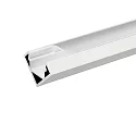 Alu Eck-Profil 2 TP, 200cm, für LED-Strips bis 1.2cm Breite, weiß matt