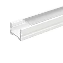 Alu U-Profil 3 TP, für LED Strips bis 1.5cm Breite, inkl. transparentem Cover, 200cm, Weiß matt