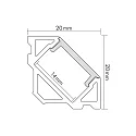Alu Eck-Profil 3 TP, 200cm, für LED-Strips bis 1.4cm Breite