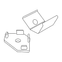 nobilé Ersatzkit für Alu Eck-Profil 3 TP/OP, Endkappen + Befestigungsclips, weiß