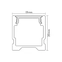 Alu U-Profil 4 OP, 200cm, für LED-Strips bis 1.3cm Breite