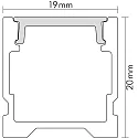 nobilé Alu U-Profil 4 TP, 200cm, für LED-Strips bis 1.3cm Breite