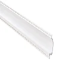 Alu Profil VOUTE 2, für LED Strips bis 1.3cm Breite, mit langem gebogenen Reflektor, inkl. Cover, 200cm, weiß mat