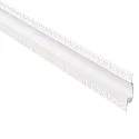 Alu Profil VOUTE 3, für LED Strips bis 1.3cm Breite, mit kurzem gebogenen Reflektor, inkl. Cover, 200cm, weiß mat