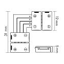 nobilé Zubehör für Flexible LED SMD 5050 - Eck-Verbinder, 4-polig, 5er Set