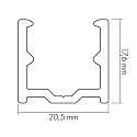 nobilé Zubehör für Outdoor LED Strip NEON 1516 RGB – Profil, gerade, starr, Aluminium, silber, 100cm