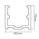 nobilé Zubehör für Outdoor LED Strip NEON 1516 RGB – Montageclip, 10-Set, Aluminium, silber, 2cm