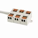 Low-voltage distributor 6-fold, spring clamp