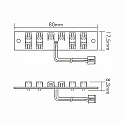 nobilé LED Verteiler für 24V LED Systeme, 2-polig, 10-fach