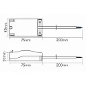Anschlussbox 230V L-N-PE mit 20cm Kabel (L,N), IP20, SK1, 1 Eingang / 2 Ausgänge, max. 16A