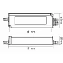 nobilé Outdoor LED Betriebsgerät EL-120-24V DALI, IP67, sek. 24V DC, SK2, 0-120W, schwarz, DALI dimmbar,  2x 300 Kabel (offen)