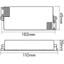 nobilé LED Betriebsgerät EL-15-350 D (C), IP20, 220-240V AC, sek. 22-43 V DC / 350mA Konstantstrom, 8-15W, dimmbar C
