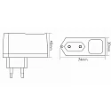 LED Plug-in power supply with 350mA constant voltage EL-4St-350, white