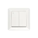 push button 2-fold, Bluetooth controllable, glossy, white