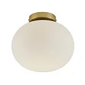 Ceiling luminaire ALTON, E27, IP20, brass, glass opal white