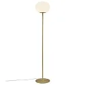 Floor lamp ALTON, E27, IP20, brass, glass opal white