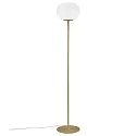 Nordlux Floor lamp ALTON, E27, IP20, brass, glass opal white