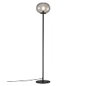 Nordlux Stehleuchte ALTON, IP20, 150cm, E27, mundgeblasenes Glas, mit Schnurschalter, Rauchglas / schwarz