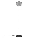 Nordlux Stehleuchte ALTON, IP20, 150cm, E27, mundgeblasenes Glas, mit Schnurschalter, Rauchglas / schwarz