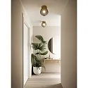 Nordlux Deckenleuchte ORBIFORM, IP20, E27, Messing gebürstet / Rauchglas mit Diamant-Struktur, mit Schnurschalter