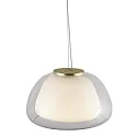Nordlux Pendant luminaire JELLY, E27, IP20, brass, glass opal white