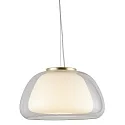 Nordlux Pendant luminaire JELLY, E27, IP20, brass, glass opal white