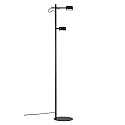 Nordlux LED Stehleuchte CLYDE, 2x 5W, 2700K, 2x 350lm, IP20, 3-Step MOODMAKER, schwarz