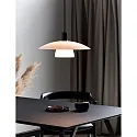Nordlux Pendant luminaire VERONA, E27, IP20, black, glass opal white