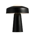 Tischleuchte TIME, E27, IP20, Glas opal weiß, schwarz