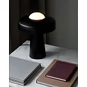 Tischleuchte TIME, E27, IP20, Glas opal weiß, schwarz