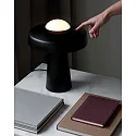 Tischleuchte TIME, E27, IP20, Glas opal weiß, schwarz