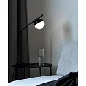 Tischleuchte CONTINA, G9, IP20, Glas opal weiß, schwarz