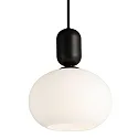 Nordlux Pendelleuchte NOTTI, E27, IP20, Glas opal weiß, Mokka