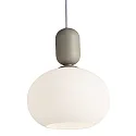 Nordlux Pendelleuchte NOTTI, E27, IP20, Glas opal weiß, grau