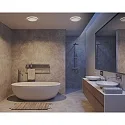 Nordlux LED Bad-Deckenleuchte OJA 29 SCENE SELECT, IP54, mit Nachtlicht, 14.5W 3000/4000K 1600lm 120°, weiß + Nickel