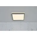 Nordlux LED Bad-Deckenleuchte OJA SQUARE 29 SCENE SELECT, IP20, mit Nachtlicht, 14.5W 3000/4000K 1600lm 120°, weiß + Nickel