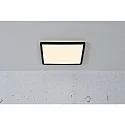 LED Bad-Deckenleuchte OJA SQUARE 29 SCENE SELECT, IP54, mit Nachtlicht, 14.5W 3000/4000K 1600lm 120°, schwarz