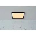 LED Bad-Deckenleuchte OJA SQUARE 29 SCENE SELECT, IP54, mit Nachtlicht, 14.5W 3000/4000K 1600lm 120°, schwarz