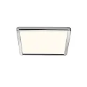 LED Bad-Deckenleuchte OJA SQUARE 29 SCENE SELECT, IP54, mit Nachtlicht, 14.5W 3000/4000K 1600lm 120°, weiß + Chrom