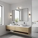 Nordlux LED Wandleuchte HELVA DOUBLE BASIC, 9W, 3000K, 900lm, IP44, Holzfolie