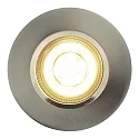 Nordlux Outdoor LED Einbau-Downlight DORADO SMART, 1er-Set, IP65, 4.7W 2200-6500K 360lm, Bluetooth steuerbar, dimmbar, nickel gebürstet