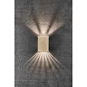 Nordlux LED Wall luminaire FOLD 10 LED Outdoor luminaire, 2x 3,5W, 3000K, up to 2x 250lm, IP54, brass