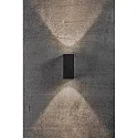 Nordlux LED Wandleuchte ASBOL KUBI LED Außenleuchte, 2x 5W, 3000K, 2x 370lm, IP44, schwarz