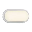 Nordlux Outdoor Aufbau-Außenleuchte CUBA ENERGY OVAL, IP54, 20.5 x 10cm, 7W 3000K 700lm, Weiß / Glas opal