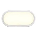 Nordlux Outdoor Aufbau-Außenleuchte CUBA ENERGY OVAL, IP54, 20.5 x 10cm, 7W 3000K 700lm, Weiß / Glas opal